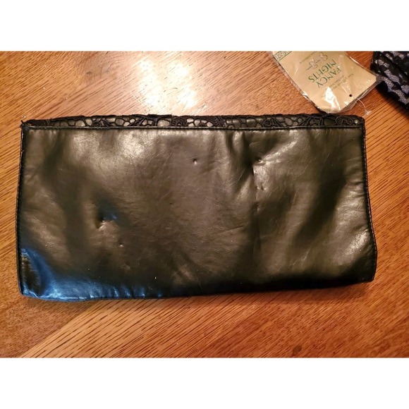 NWT-Jessica Simpson Fancy Nights Black Lace Clutch-w/Victoria's Secret Wallet - Picture 2 of 7